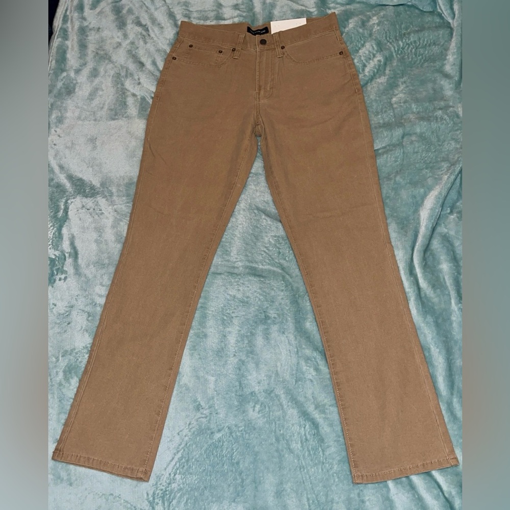Lucky Brand Men’s Size 30/32 Ermine Tan Canvas Pants – NWT Straight Leg